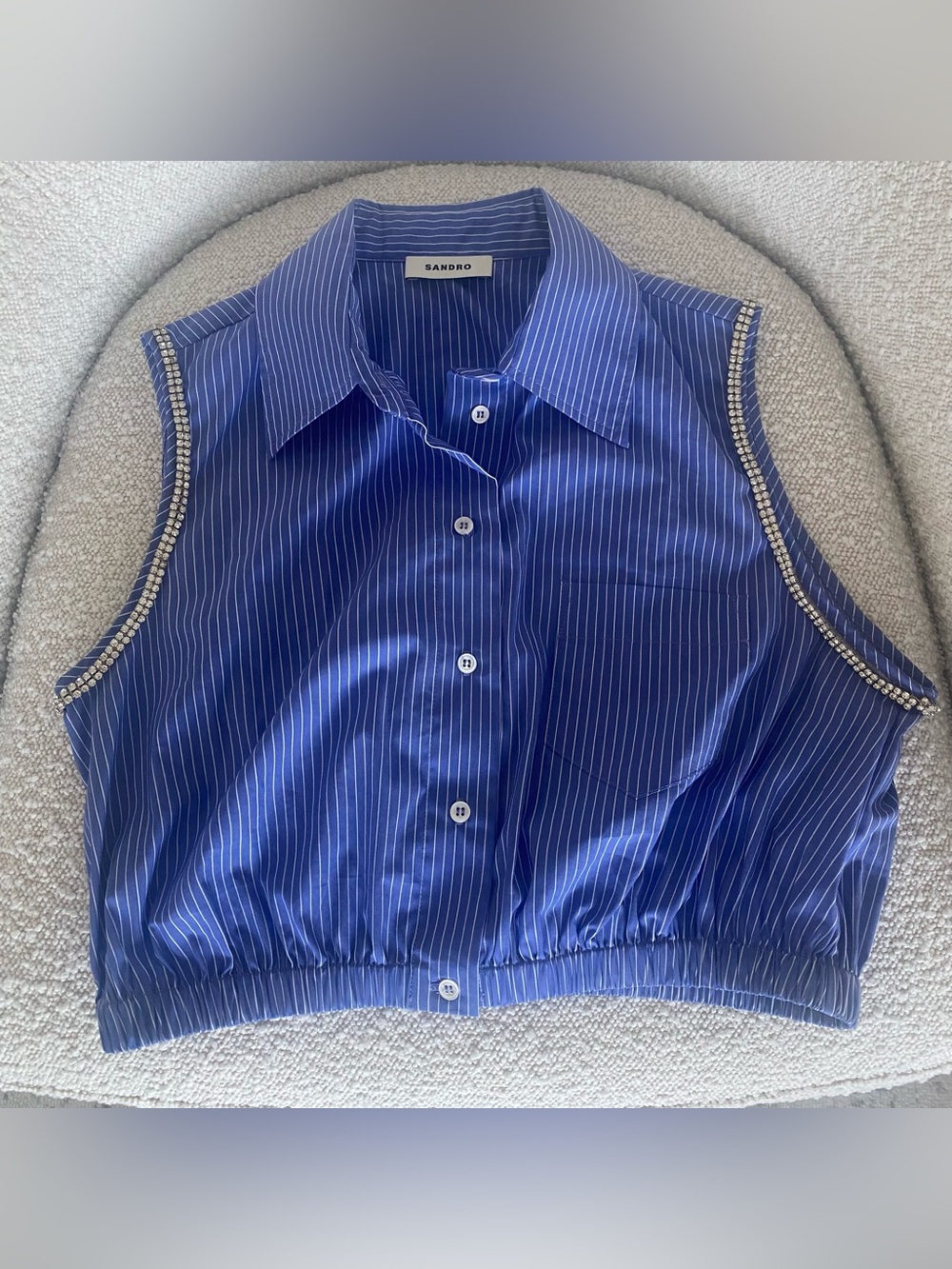 Sandro Rhinestone Top. Size 1.